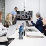 PR during a rebrand strategy meeting with communications team